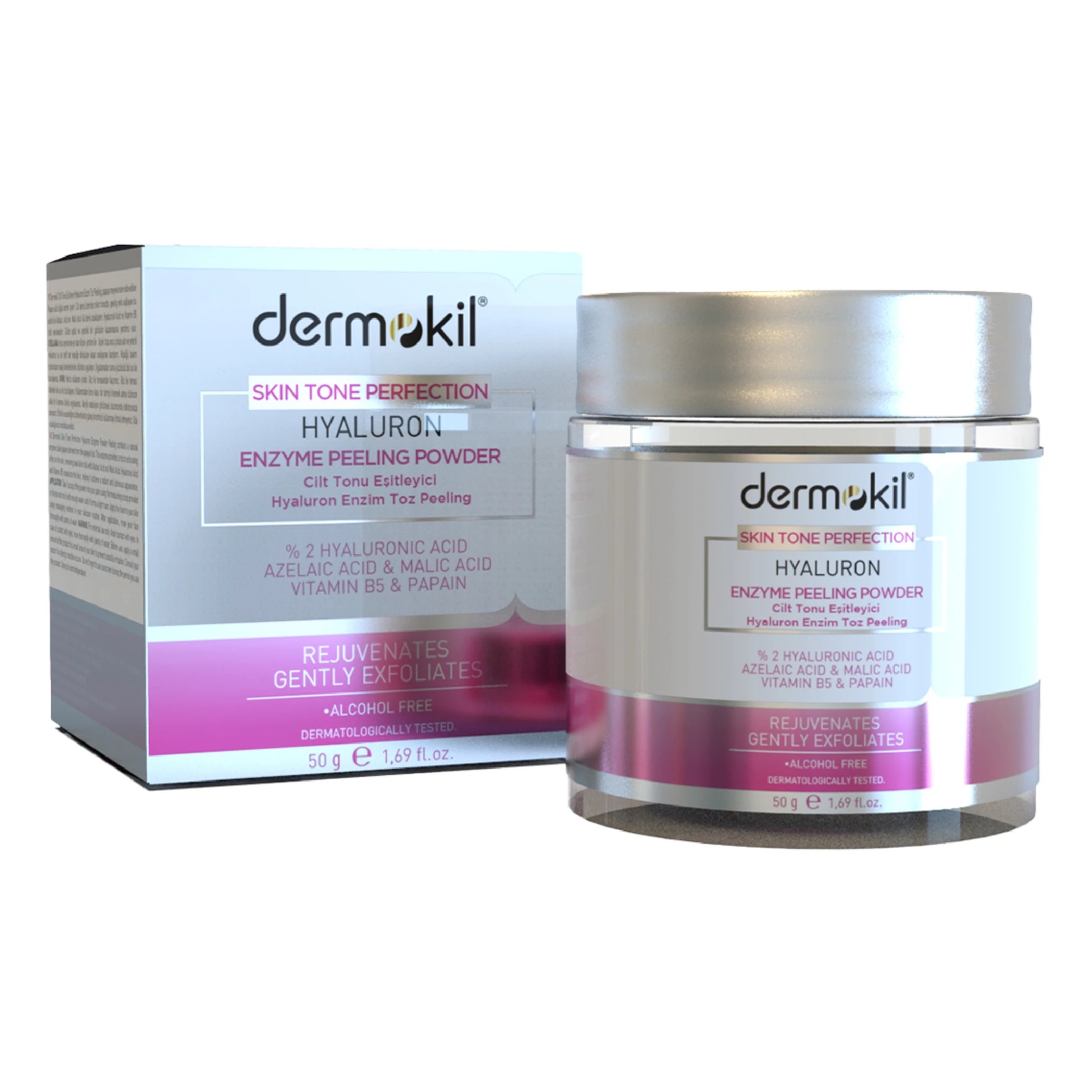 Cilt Tonu Eşitleyici Hyaluron Enzim Toz Peeling | Dermokil