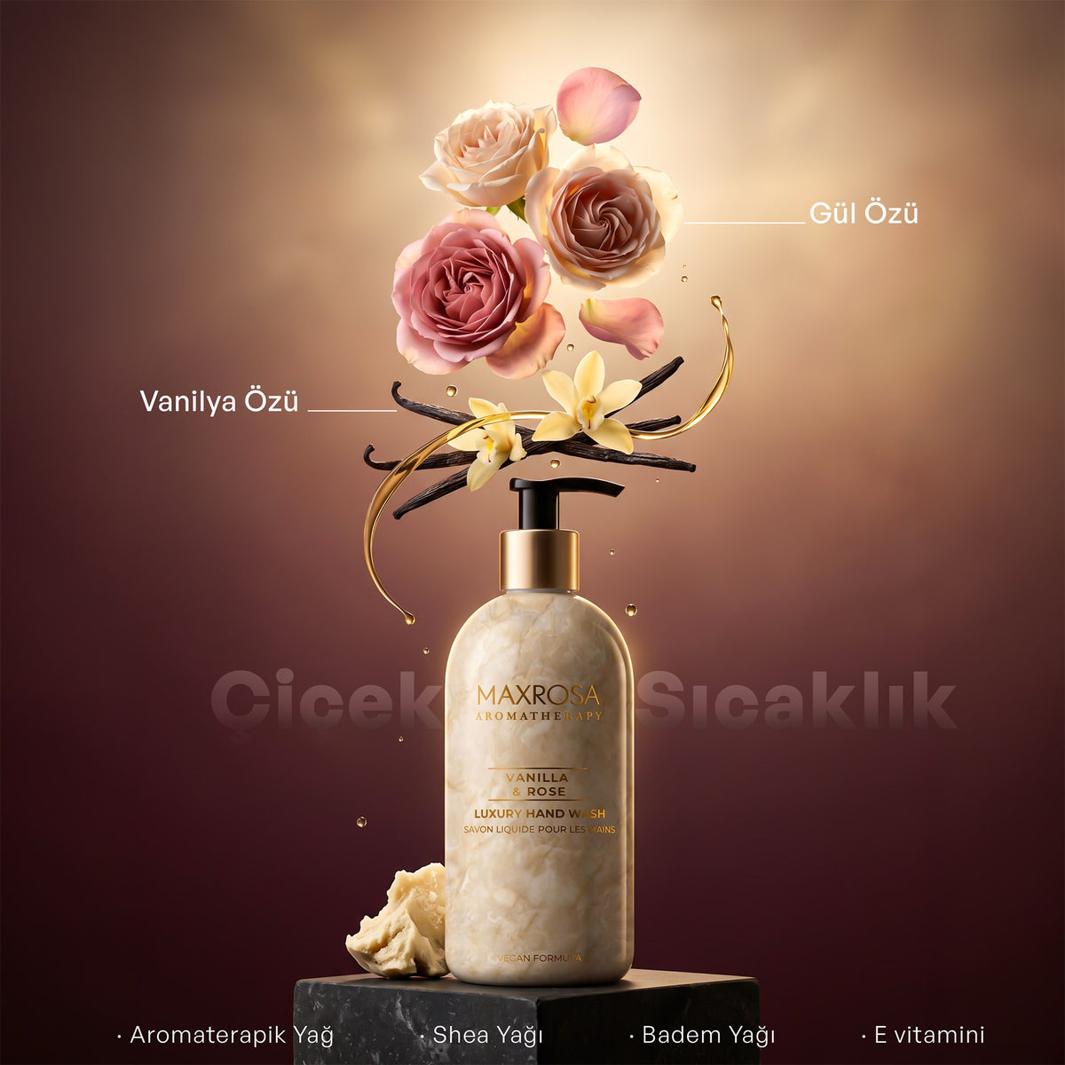 Maxrosa Aromatherapy Vanilla & Rose Sıvı Sabun 500 ml