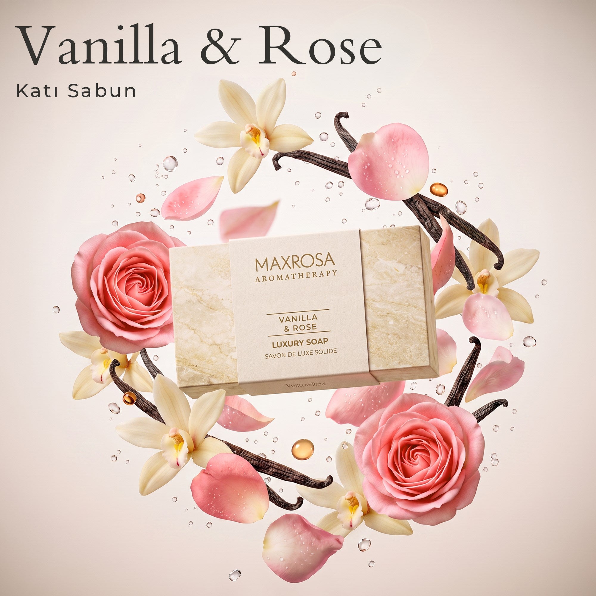 Maxrosa Aromatherapy Vanilla & Rose Katı Sabun 100 g