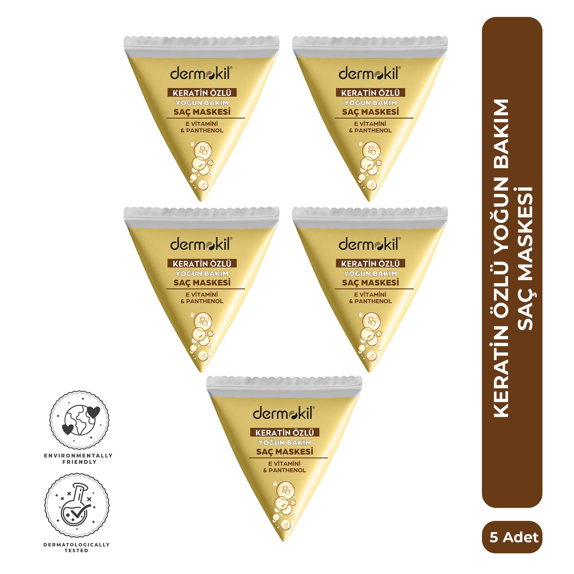 Keratin Özlü Saç Maskesi Seti 25 ml x 5 Adet