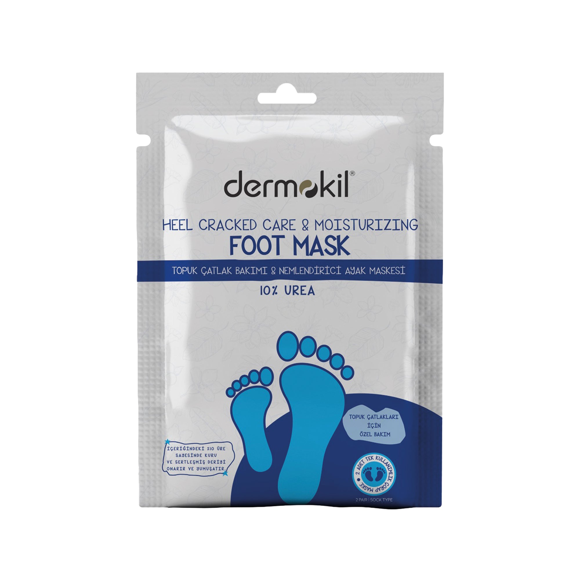 Topuk Çatlak Bakımı Nemlendirici %10 Üre İçerikli Ayak Maskesi 30 ml - Dermokil