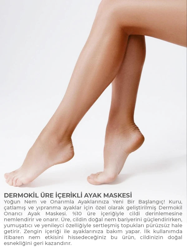 Topuk Çatlak Bakımı Nemlendirici %10 Üre İçerikli Ayak Maskesi 30 ml, Dermokil.