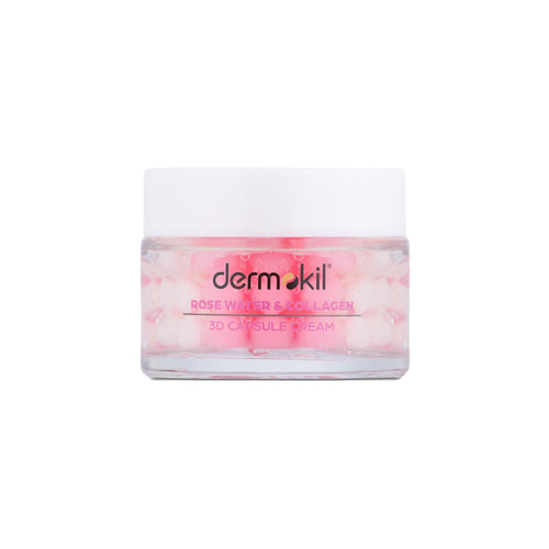 Canlandırıcı Yenileyici %100 Doğal Gül Suyu 3D Kapsül Krem 50 ml, Cilt Nemlendirme, Dermokil.