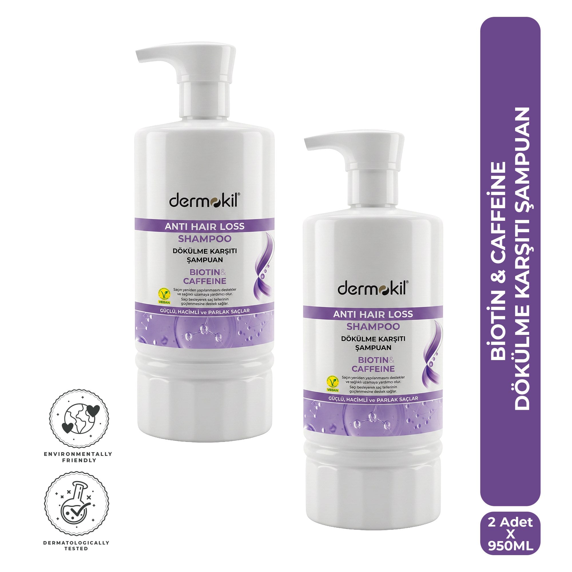 Biotin & Caffeine Dökülme Karşıtı Şampuan 950 ml x 2 Adet