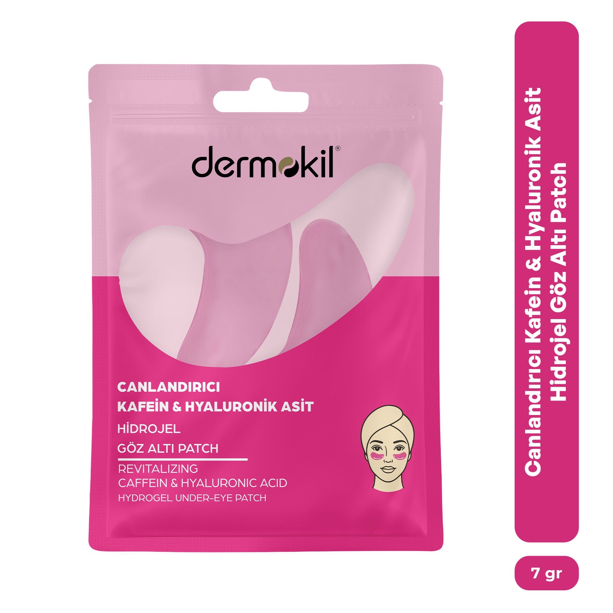 Dermokil Canlandırıcı Kafein & Hyaluronik Asit Hidrojel Patch Göz Altı Maskesi