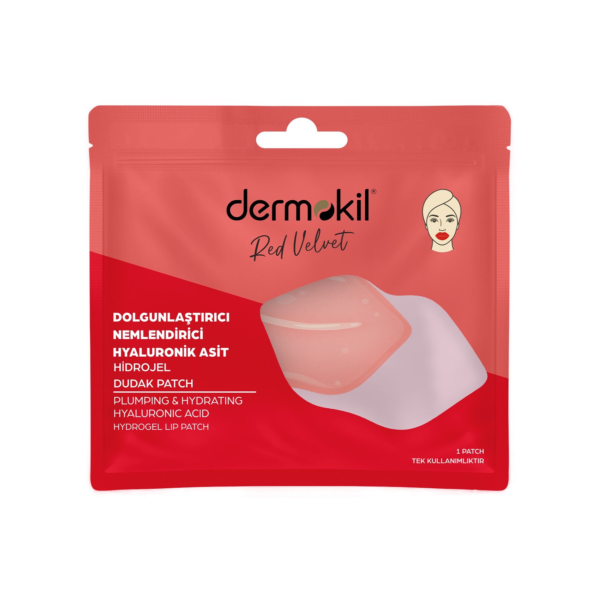 Dermokil Dolgunlaştırıcı Nemlendirici Hyaluronik Asit Hidrojel Patch Dudak Maskesi
