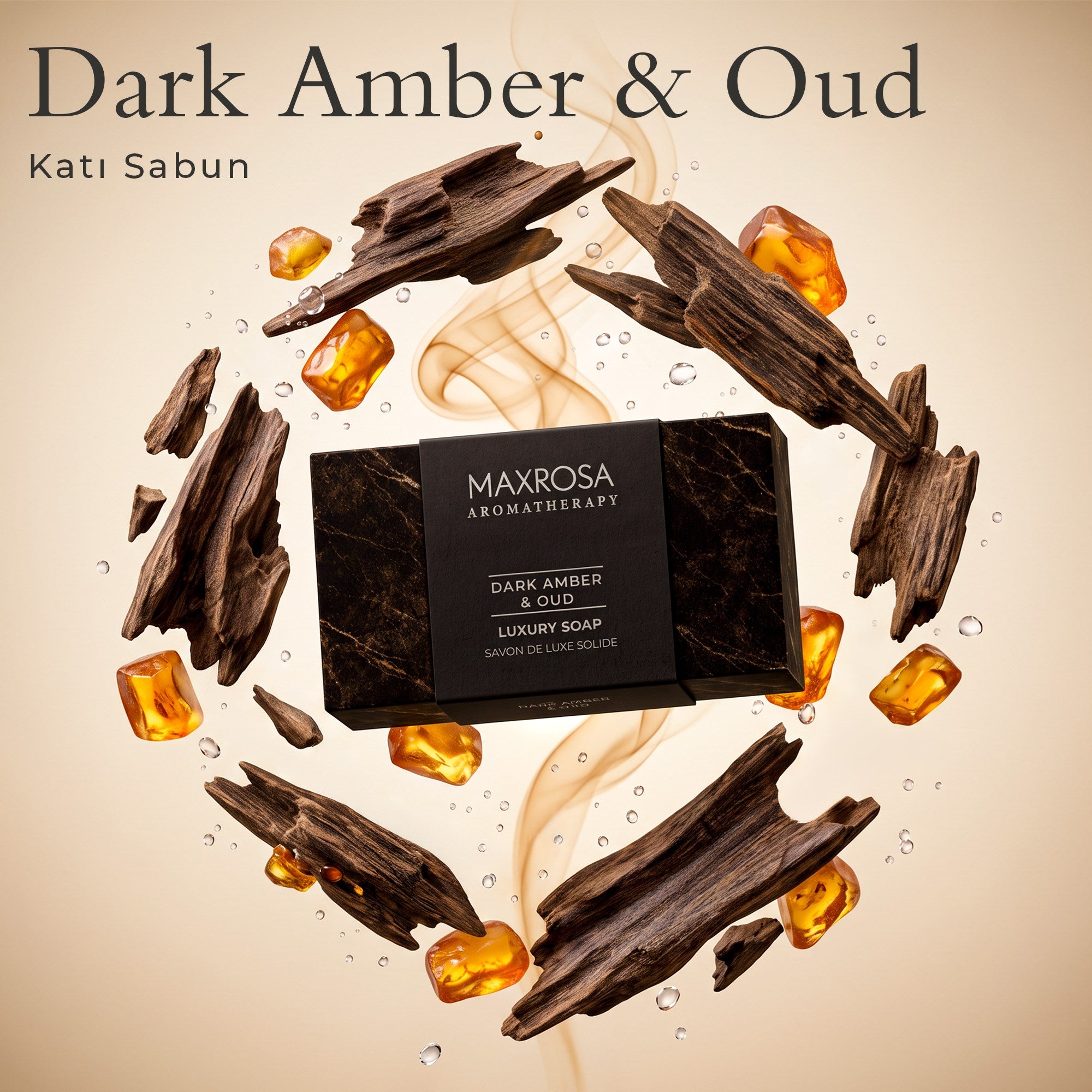 Maxrosa Aromatherapy Dark Amber & Oud Katı Sabun 100 g