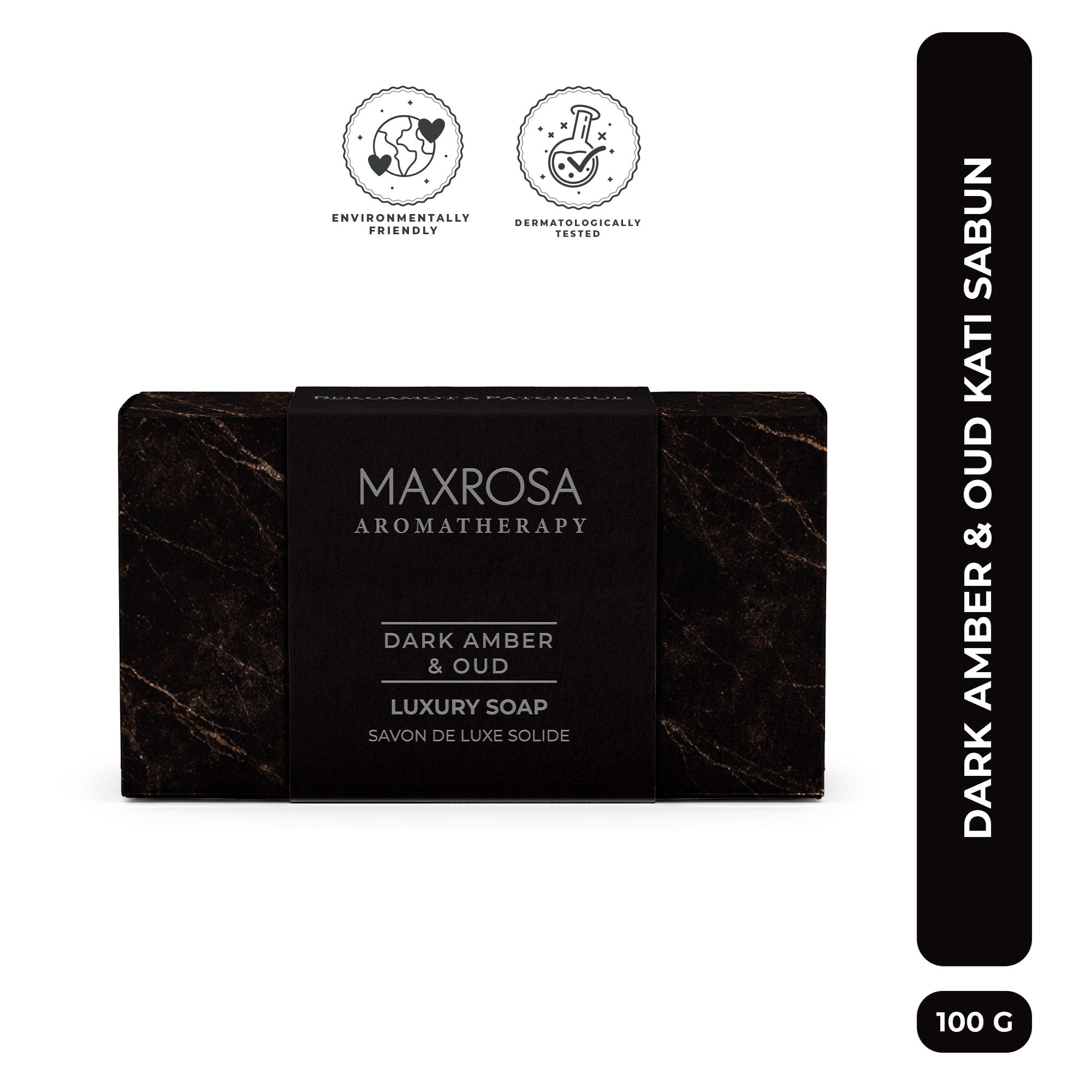 Maxrosa Aromatherapy Dark Amber & Oud Katı Sabun 100 g