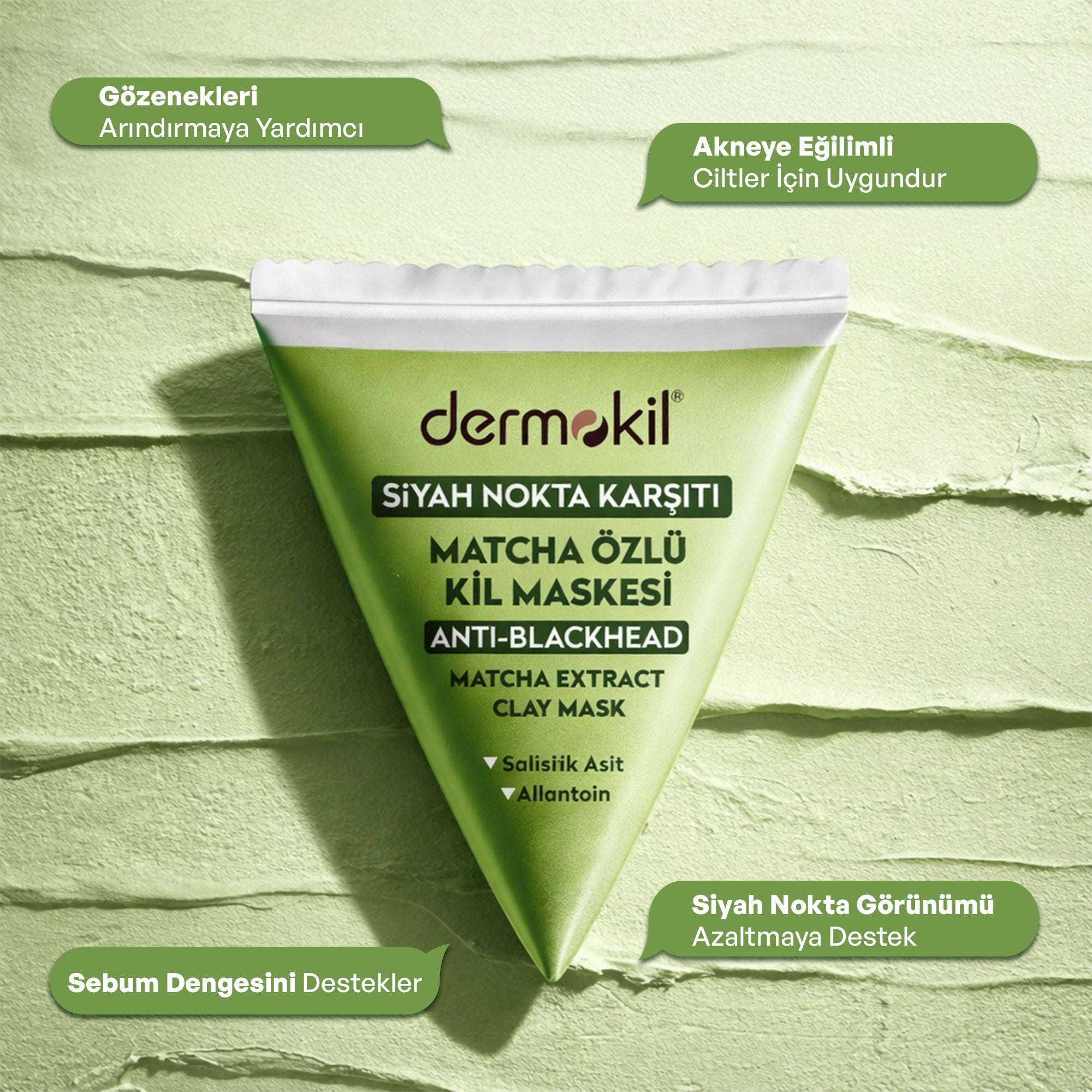 Siyah Nokta Karşıtı Matcha Özlü Kil Maskesi 9 ml