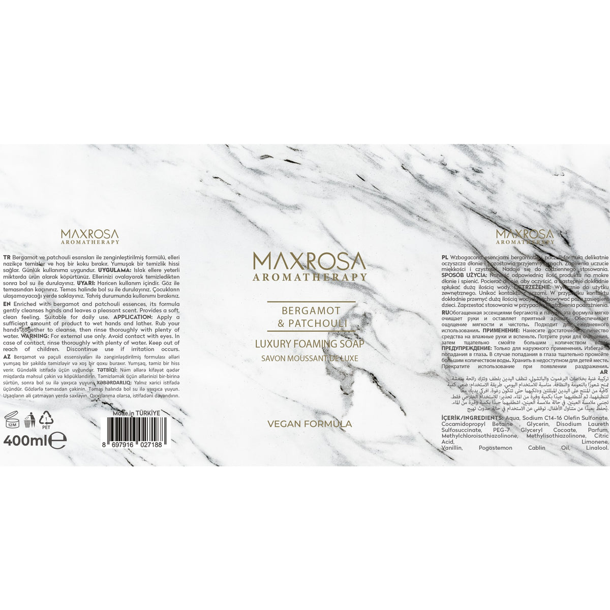 Aromatherapy Bergamot & Patchouli Köpük Sabun 400 g