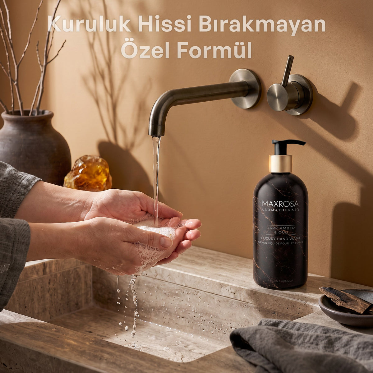Maxrosa Aromatherapy Dark Amber & Oud Sıvı Sabun 500 ml