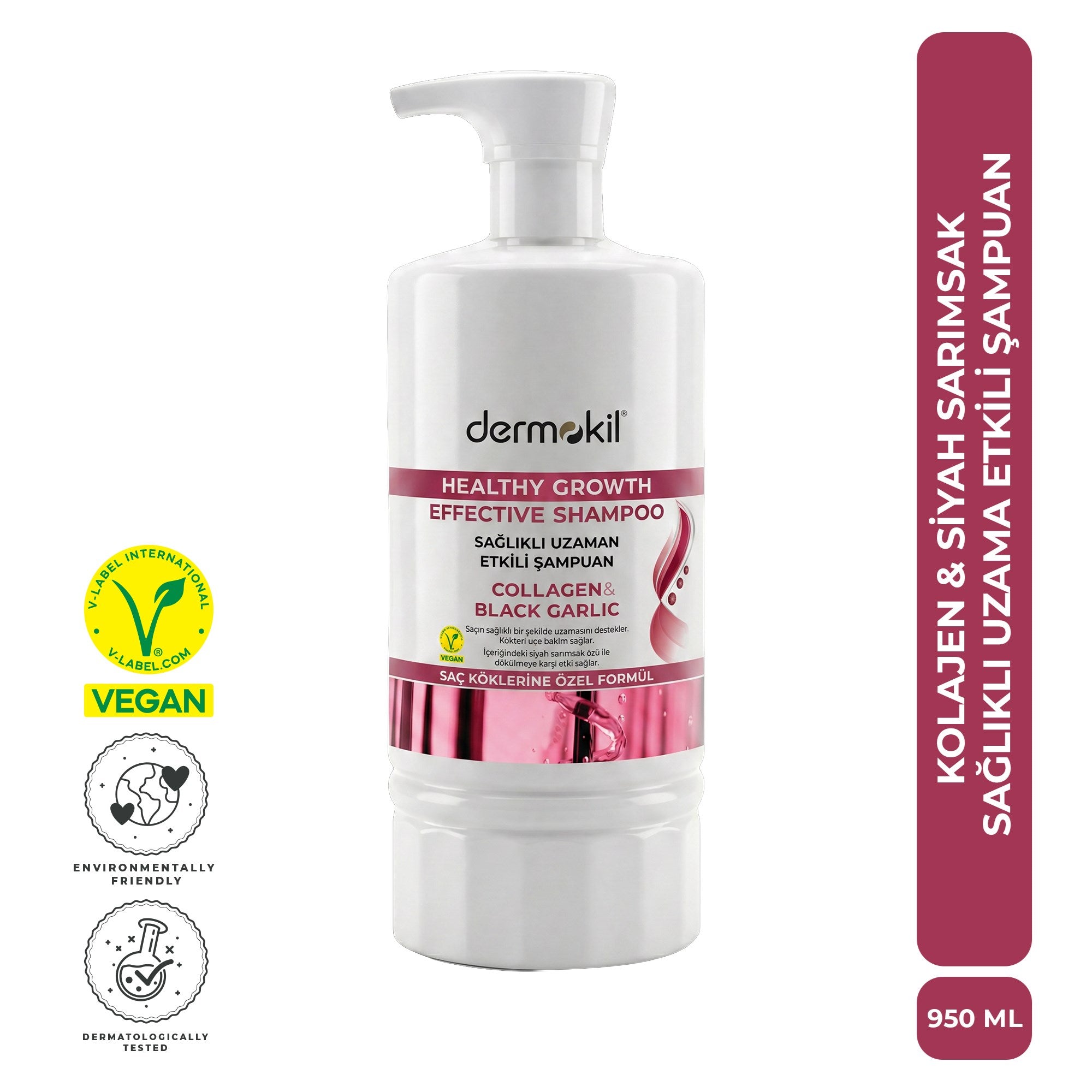 Kolajen &Siyah Sarımsak Sağlıklı Uzama Etkili Şampuan 950 ml