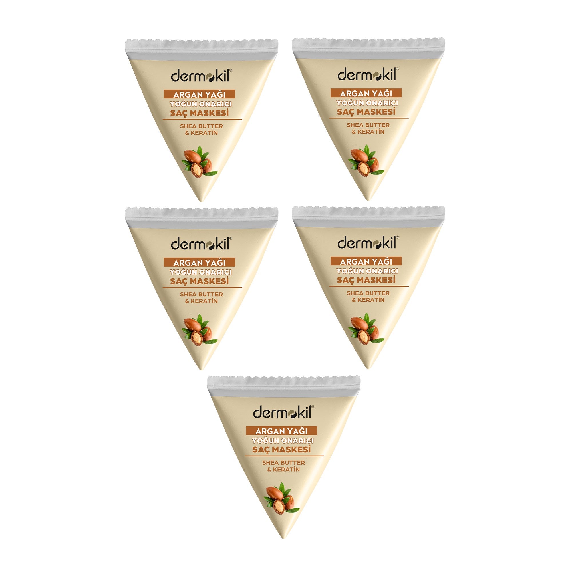 Argan Özlü Yoğun Onarıcı Saç Maskesi Seti  25 ml x 5 Adet