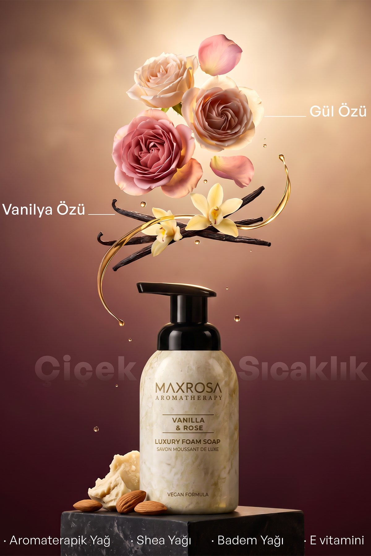 Aromatherapy Vanilla & Rose Köpük Sabun 400 g
