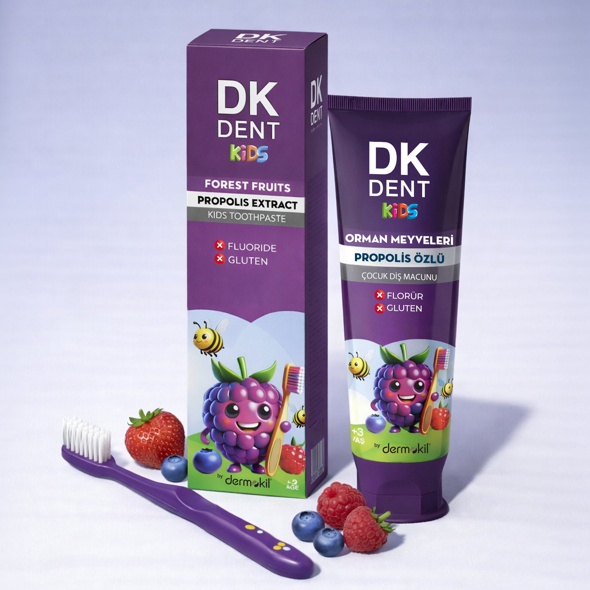 Orman Meyveleri Özlü Florürsüz Çocuk Diş Macunu 50 ml
