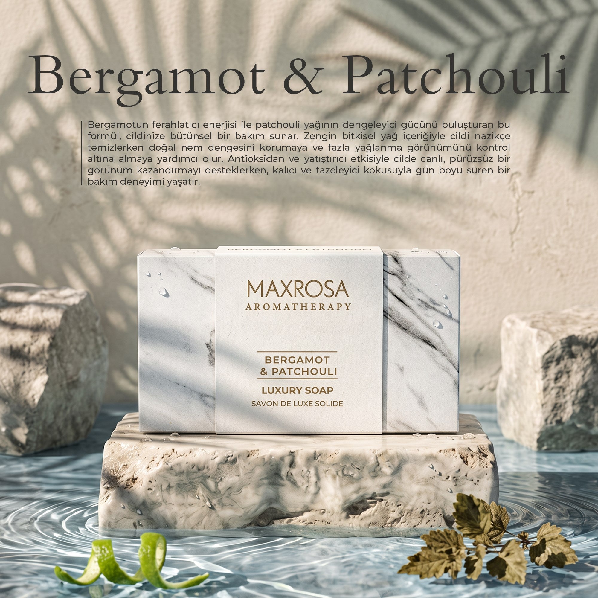 Maxrosa Aromatherapy Bergamot & Patchouli Katı Sabun 100 g