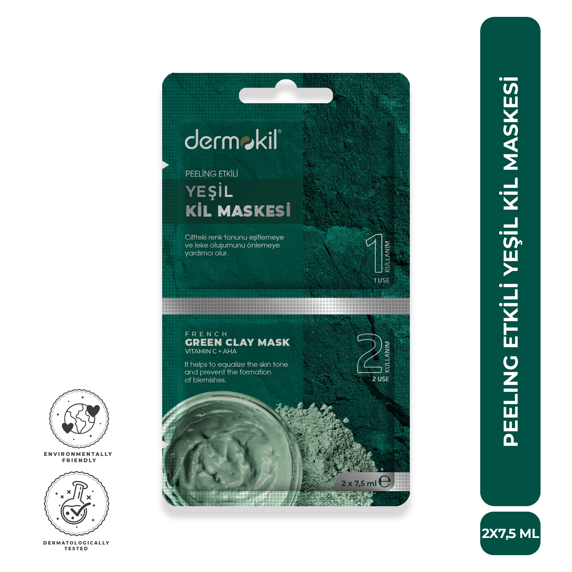 Peeling Etkili Yeşil Kil Maske 15 ml