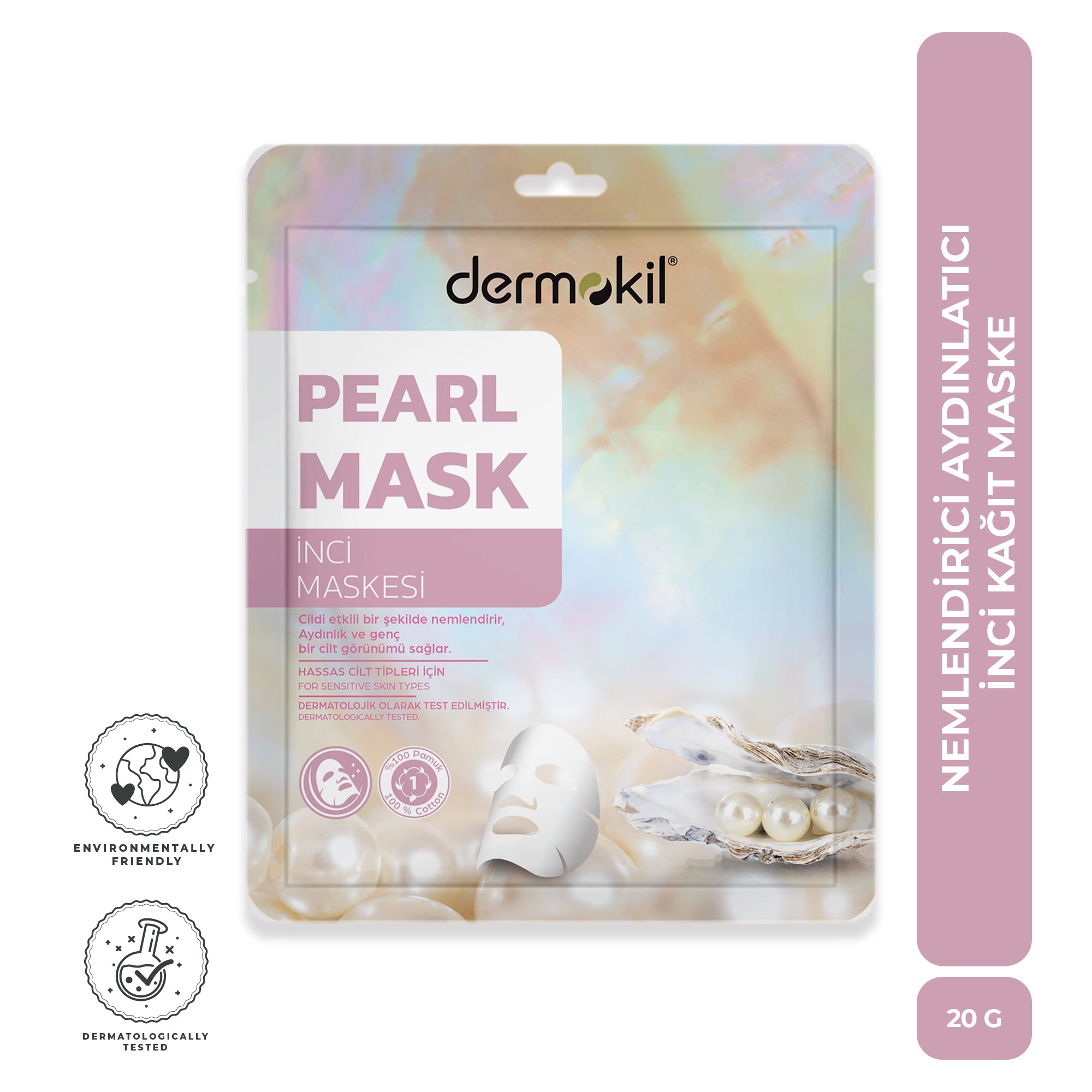 Nemlendirici Aydınlatıcı İnci Kağıt Maske 20 gr