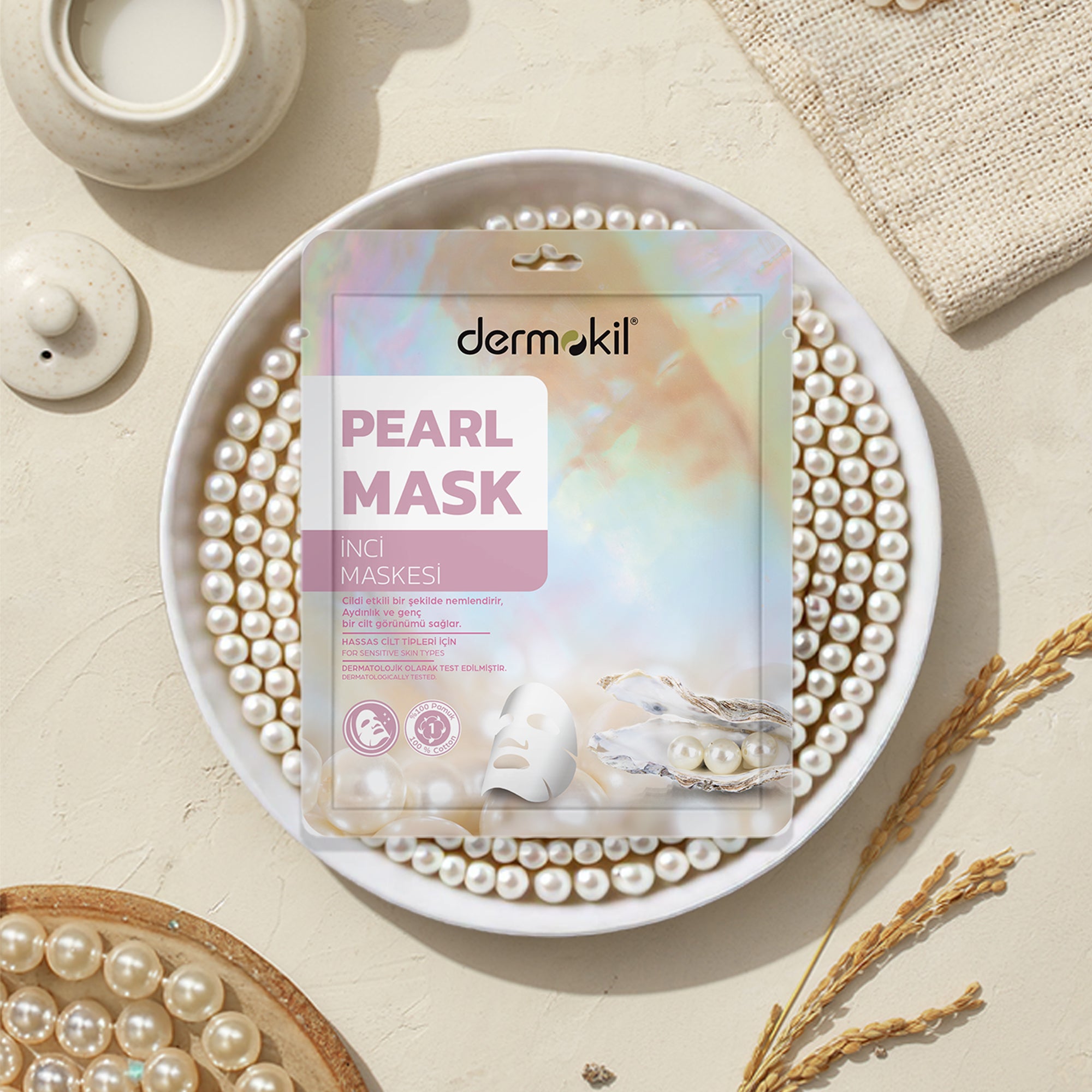 Nemlendirici Aydınlatıcı İnci Kağıt Maske 20 gr