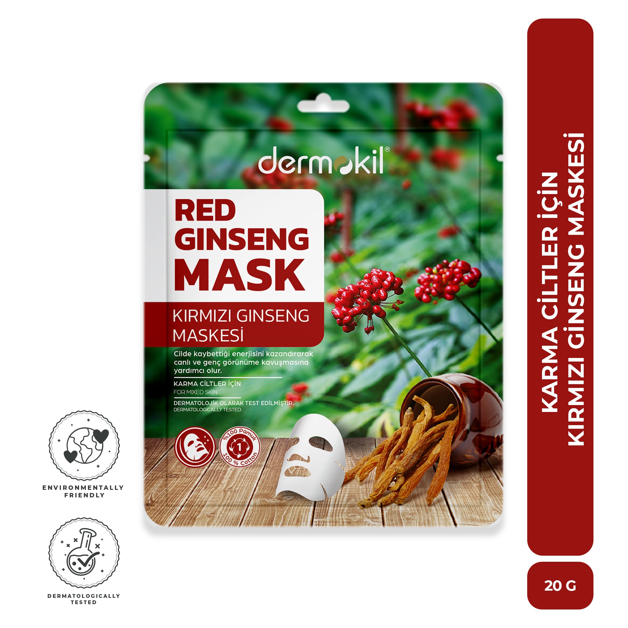 Karma Ciltler için Kırmızı Ginseng 20 gr