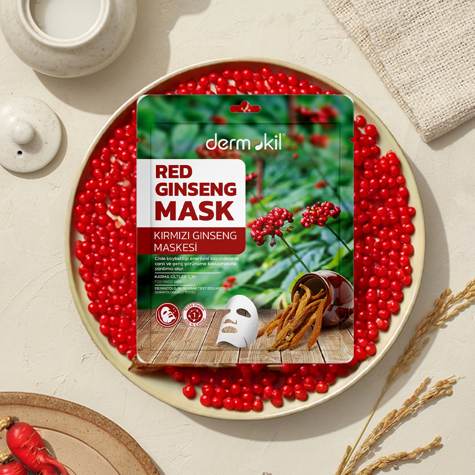 Karma Ciltler için Kırmızı Ginseng 20 gr