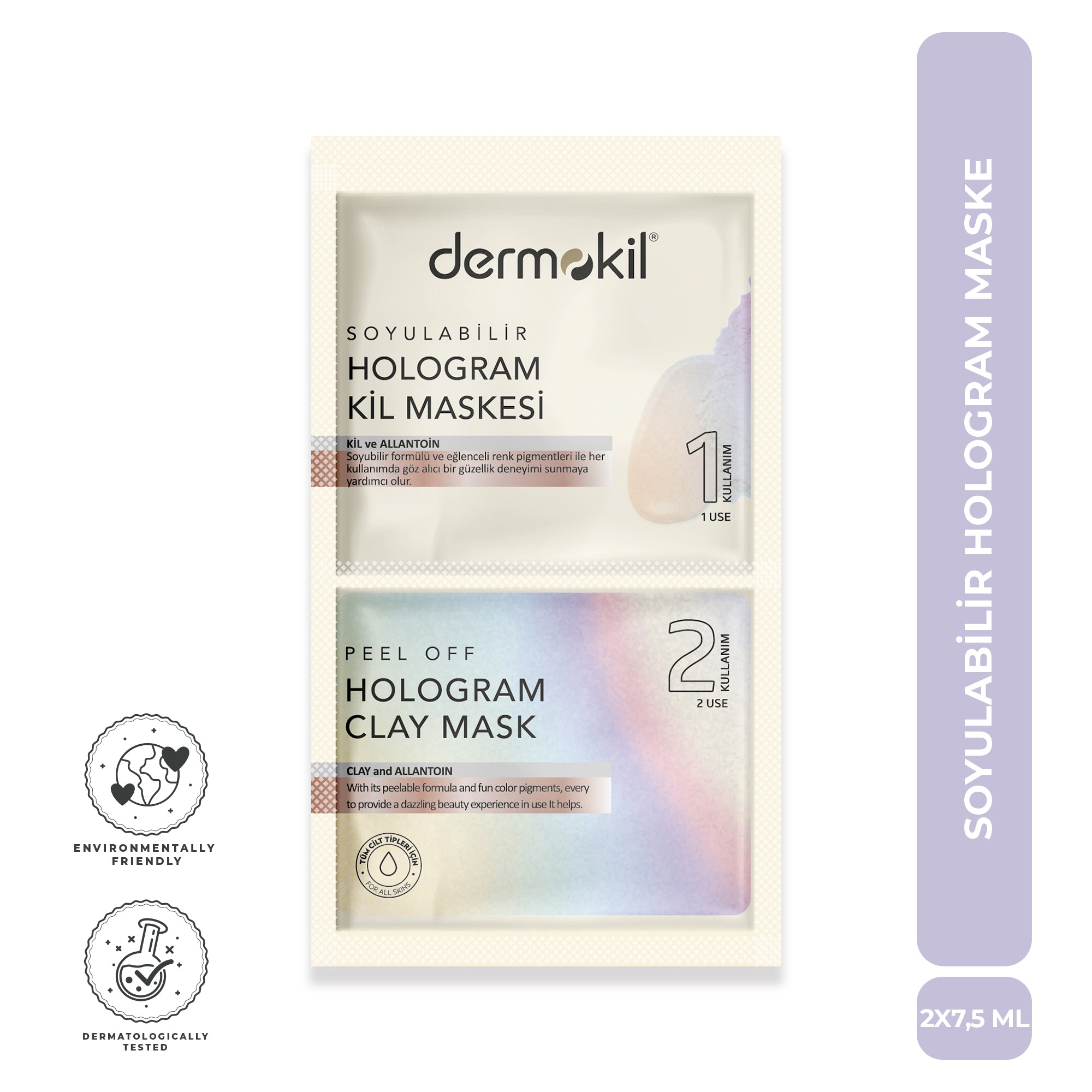 Nemlendirici Sıkılaştırıcı Soyulabilir Hologram Maske 2 x 7,5 ml