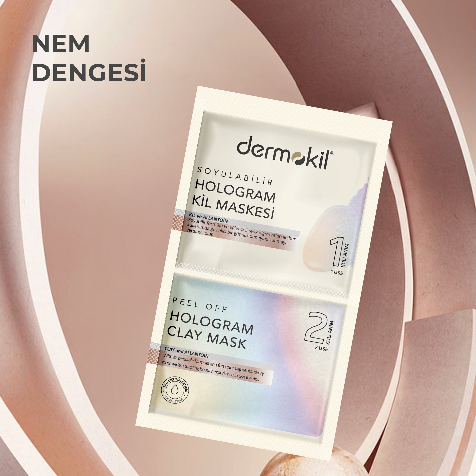 Nemlendirici Sıkılaştırıcı Soyulabilir Hologram Maske 2 x 7,5 ml