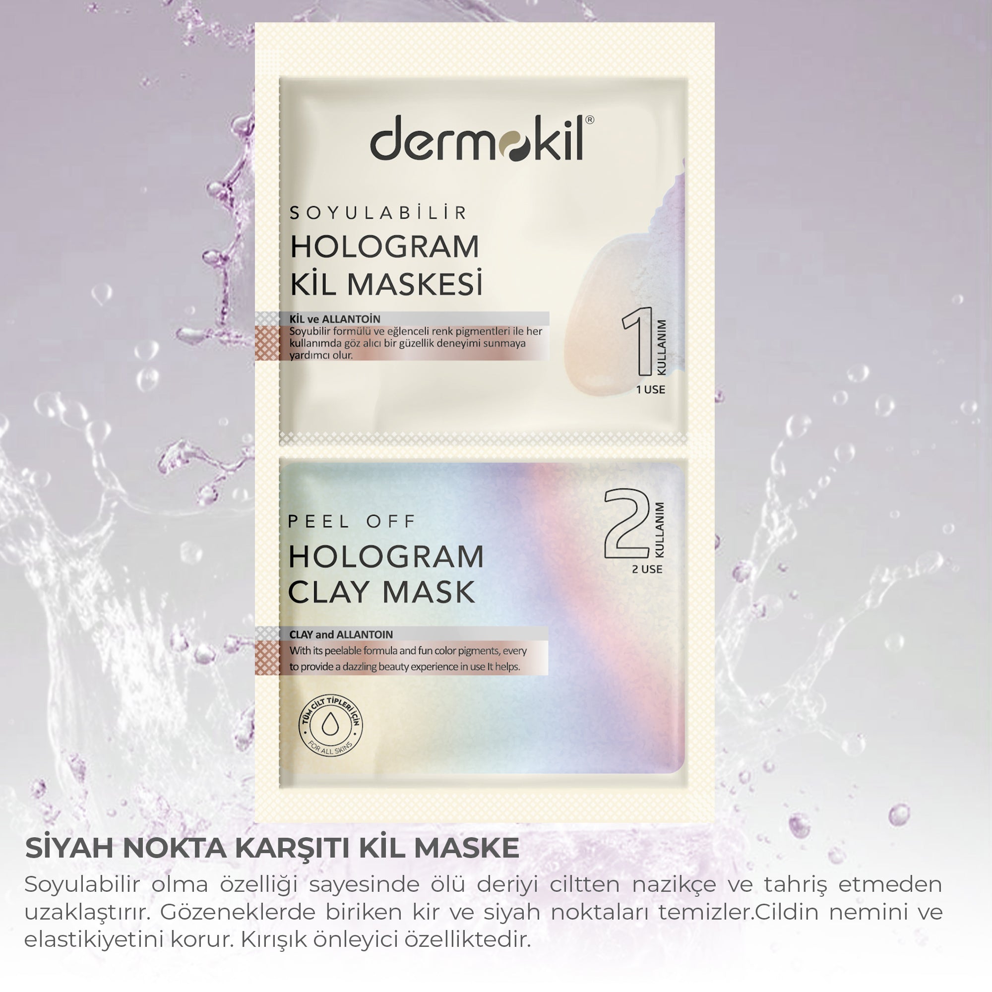 Nemlendirici Sıkılaştırıcı Soyulabilir Hologram Maske 2 x 7,5 ml