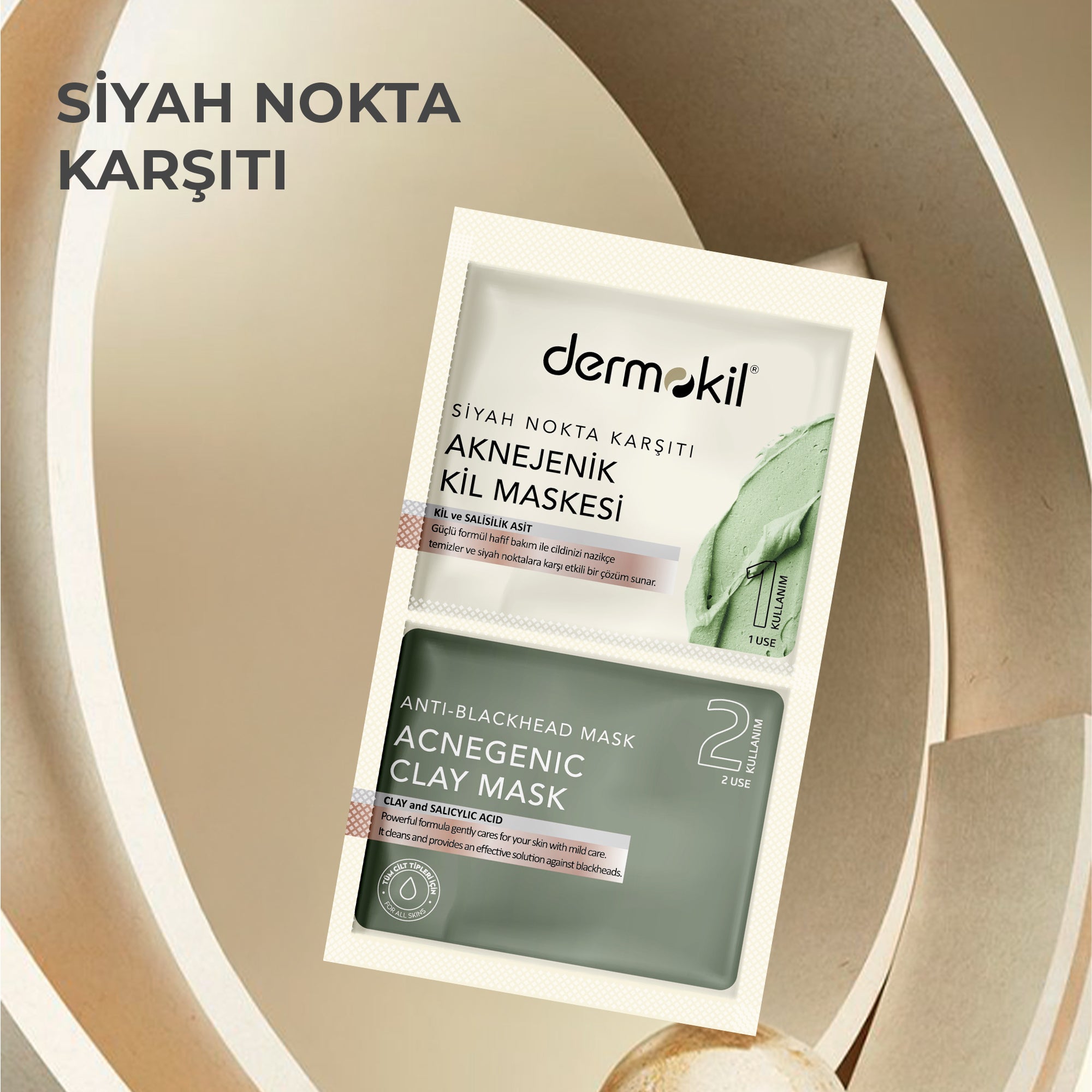 Akne ve Siyah Nokta Karşıtı Kil Maske 2 x 7.5 ml