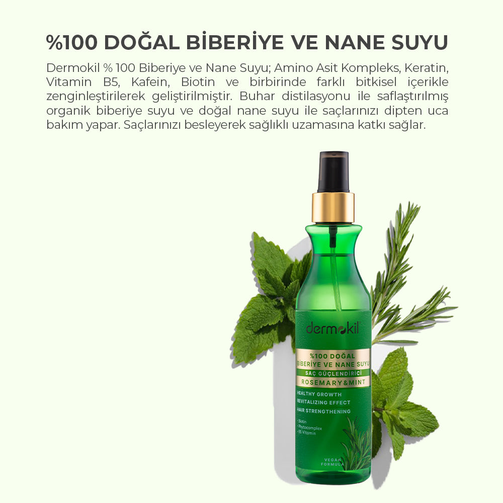 100% Natural Rosemary Water Hair Strengthening Spray 250 ml