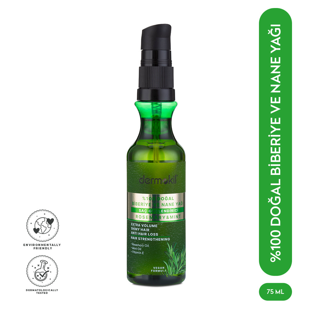 100% Natural Hair Strengthening Rosemary and Peppermint Oil 75 ml