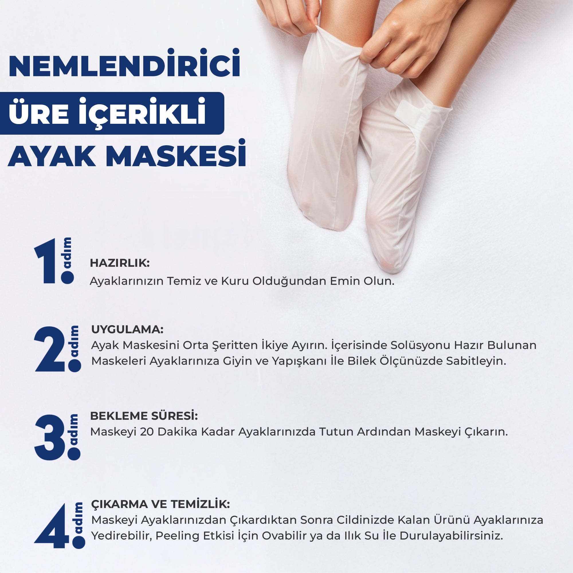 Topuk Çatlak Bakımı Nemlendirici %10 Üre İçerikli Ayak Maskesi 30 ml