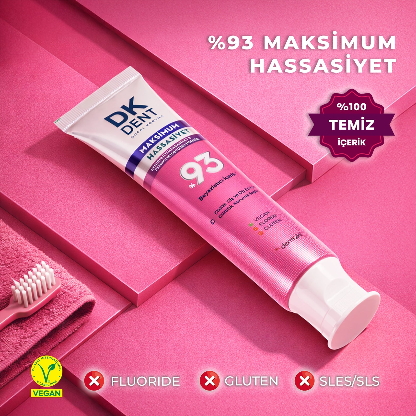 %93 Beyazlatıcı Maksimum Hassasiyet Diş Macunu 75 ml - DK Dent