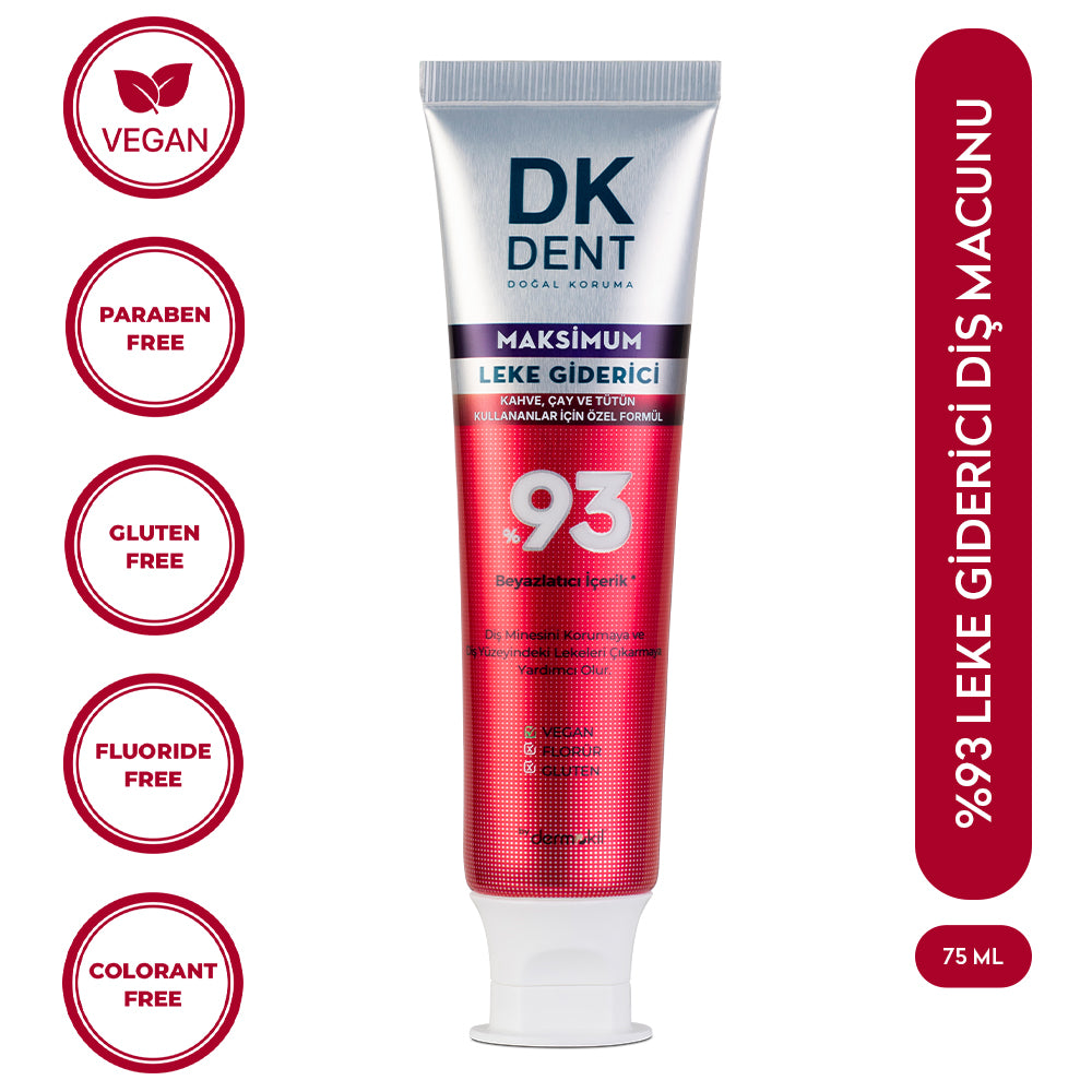 %93 Beyazlatıcı Maksimum Leke Giderici Diş Macunu 75 ml - DK Dent