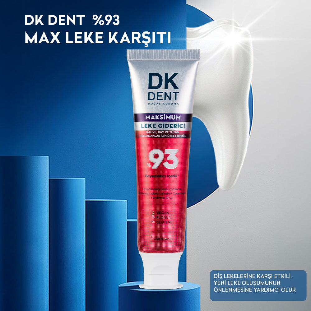 %93 Beyazlatıcı Maksimum Leke Giderici Diş Macunu 75 ml - DK Dent