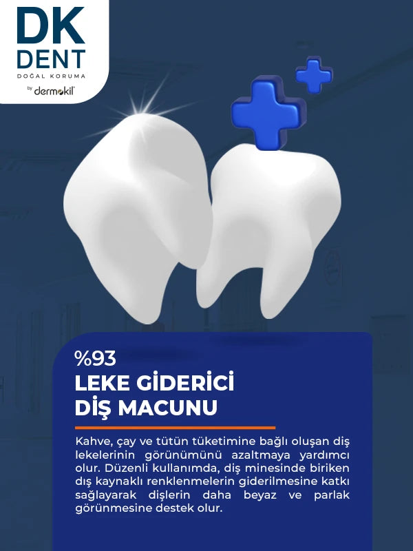 %93 beyazlatıcı etkili diş macunu ile dişlerdeki lekeleri gidermeye yardımcı olan, dişleri nazikçe temizleyen ve daha beyaz, parlak ve ferah bir ağız görünümü kazandıran bakım ürünü