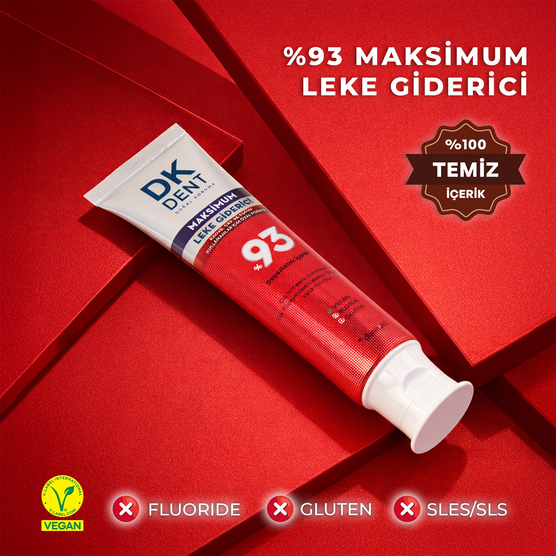 %93 Beyazlatıcı Maksimum Leke Giderici Diş Macunu 75 ml - DK Dent