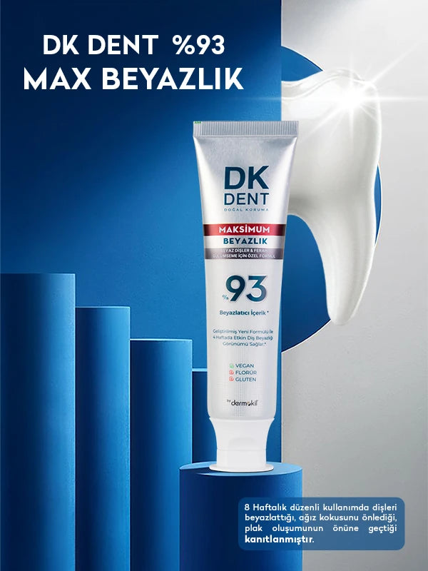 %93 maksimum beyazlık etkili diş macunu ile dişleri nazikçe temizleyen, lekeleri gidermeye yardımcı olan ve daha beyaz, parlak ve ferah bir ağız görünümü kazandıran bakım ürünü