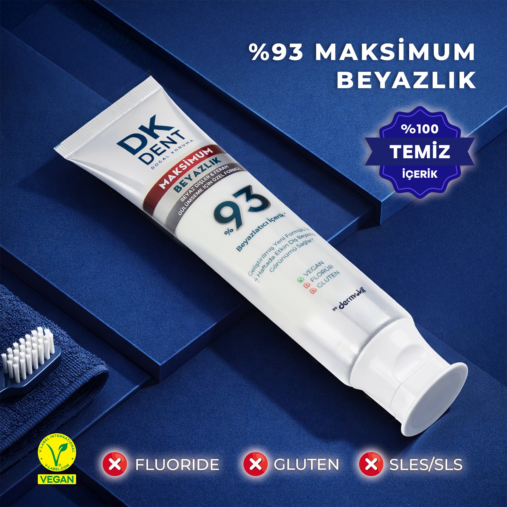 %93 Maksimum Beyazlık Diş Macunu 75 ml - DK Dent