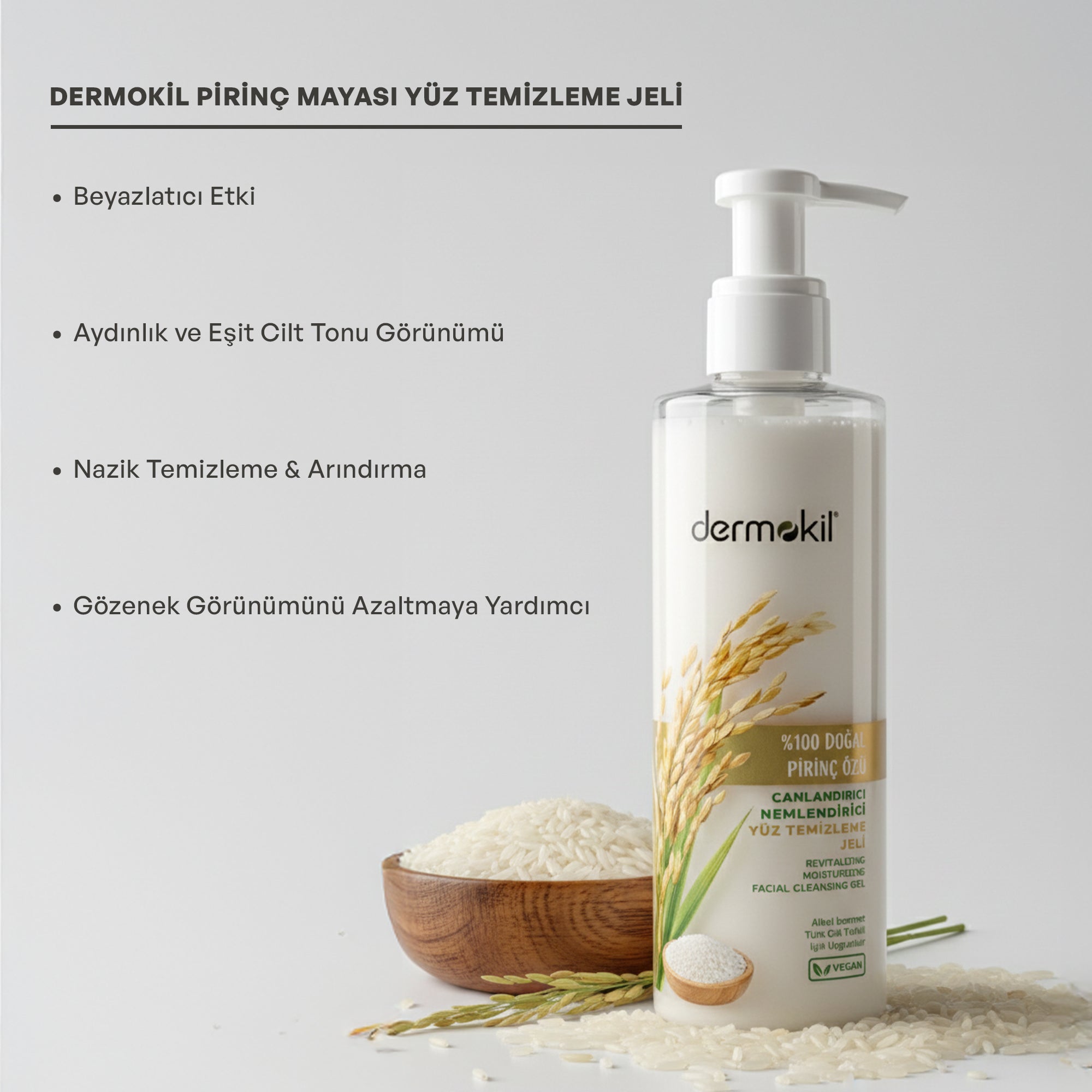 Pirinç Mayası Yüz Temizleme Jeli 200 ml