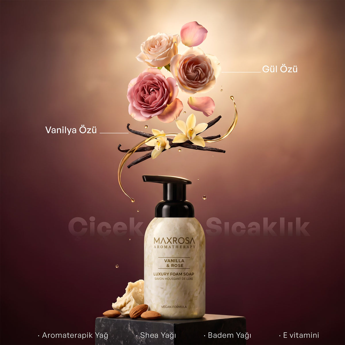 Aromatherapy Vanilla & Rose Köpük Sabun 400 g