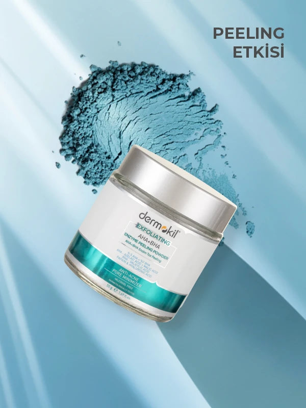 AHA BHA ve niacinamide içeren enzim toz peeling ile cildi nazikçe arındıran, ölü deriyi temizleyen ve daha pürüzsüz bir cilt görünümü kazandırmaya yardımcı bakım ürünü