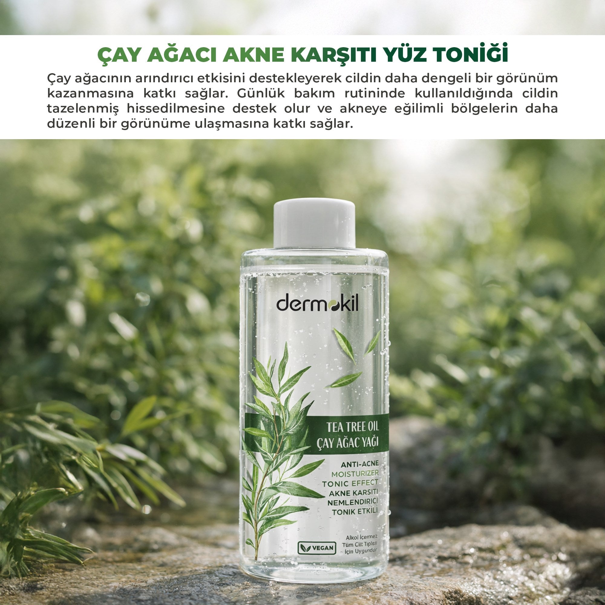 Akne Karşıtı Çay Ağacı Cilt Bakım Seti, Dermokil.
