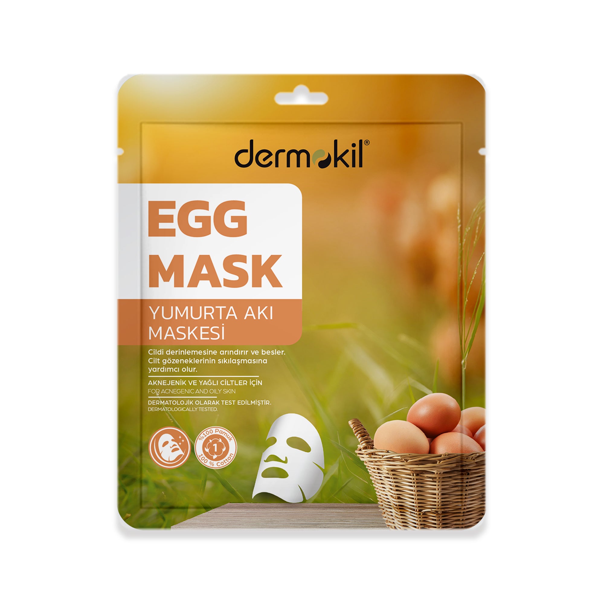 Arındırıcı Sıkılaştırıcı Yağlı Ciltler İçin Yumurta Akı Maskesi 20 gr - Dermokil
