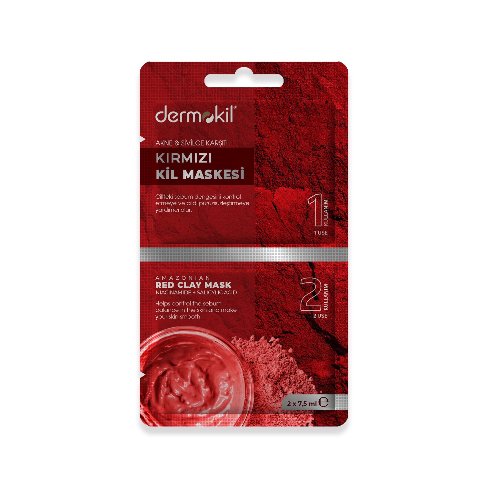 Akne Sivilce Karşıtı Kırmızı Kil Maskesi 15 ml - Dermokil