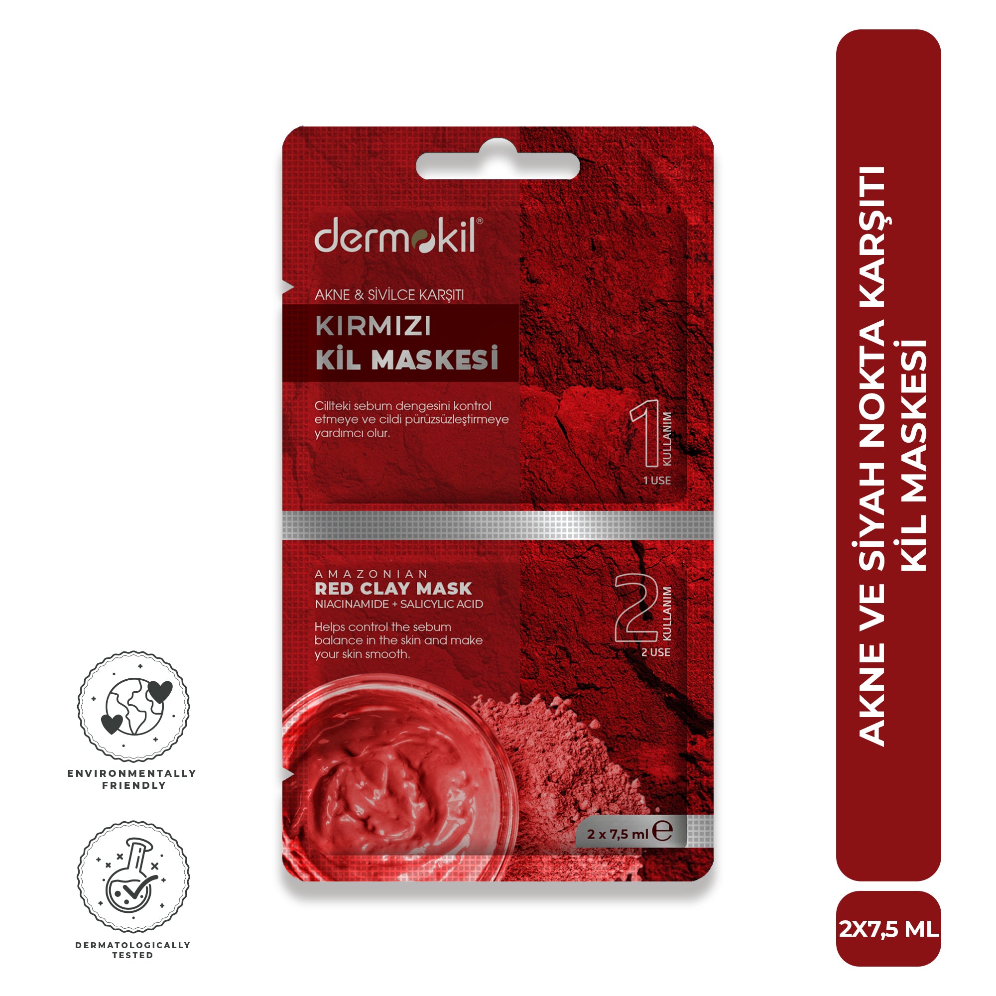 Akne Sivilce Karşıtı Kırmızı Kil Maskesi 15 ml - Dermokil