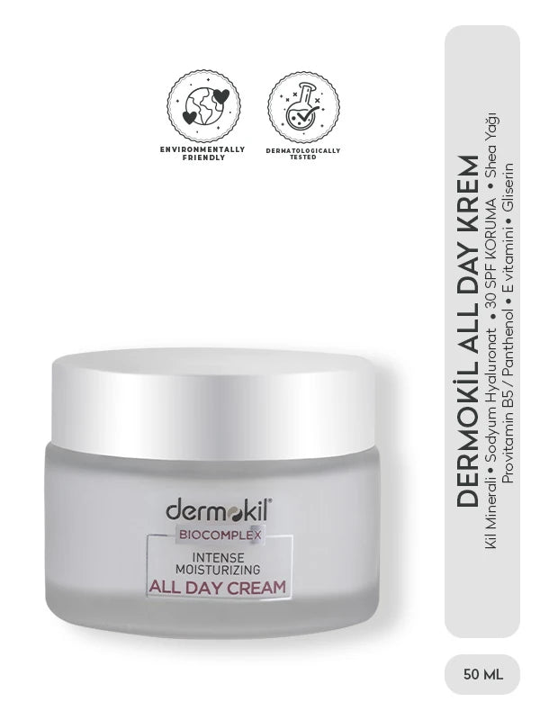 All Day Cream Günlük Yoğun Nemlendirici Cilt Kremi 50 ml - Dermokil
