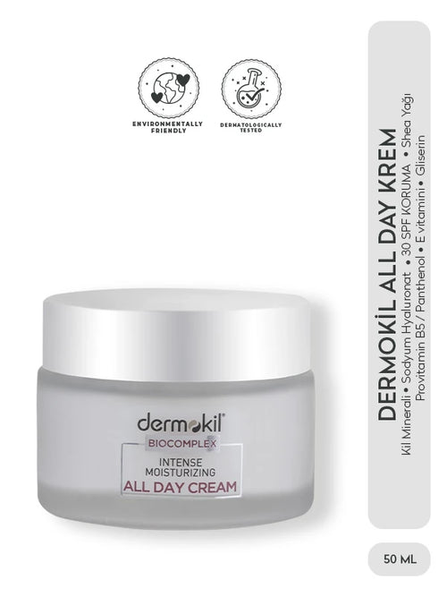 All Day Cream Günlük Yoğun Nemlendirici Cilt Kremi 50 ml - Dermokil
