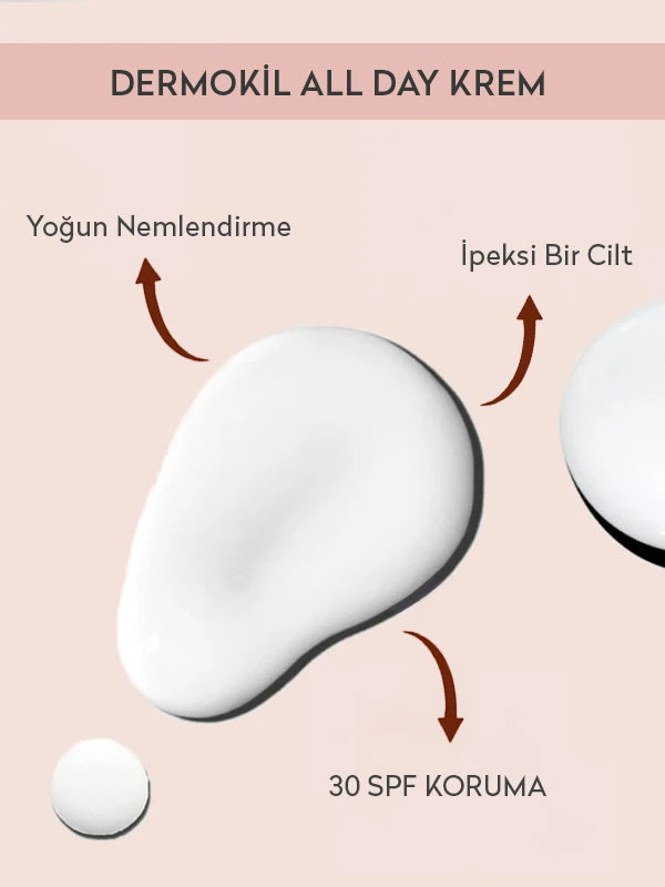 All Day Cream Günlük Yoğun Nemlendirici Cilt Kremi 50 ml - Dermokil