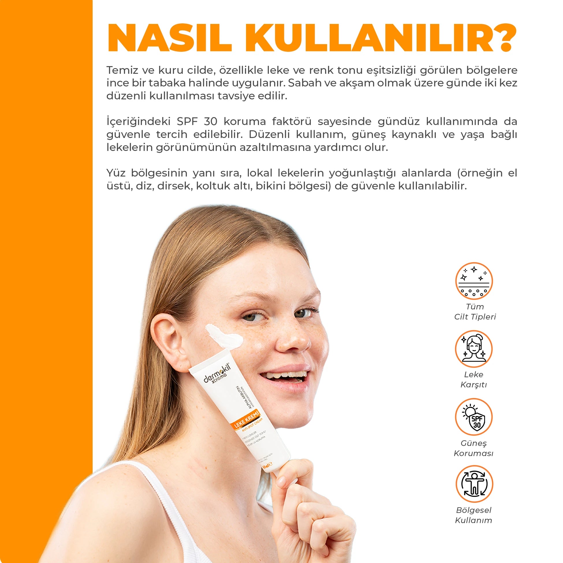 Leke karşıtı cilt kremi ile cilt tonunu eşitleyen, leke görünümünü azaltmaya yardımcı olan ve daha aydınlık, pürüzsüz ve sağlıklı bir cilt görünümü kazandıran bakım ürünü